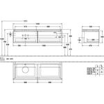 V&B Waschtischunterschrank LEGATO 1400x380x500mm m Be Glossy White