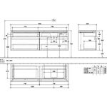 V&B Waschtischunterschrank LEGATO 1600x550x500mm m Be Glossy White