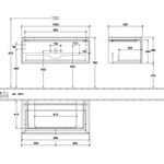 V&B Waschtischunterschrank LEGATO 1000x380x500mm Glossy White