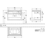 V&B Waschtischunterschrank LEGATO 800x550x500mm Kansas Oak