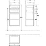 V&B Seitenschrank LEGATO 400x870x350mm Türanschl re Glossy White