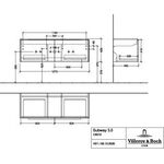 V&B Waschtischunterschrank SUBWAY 3.0 1272x429x478mm f Schrank-WT G. Al g Br w