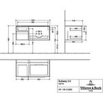 V&B Waschtischunterschrank SUBWAY 3.0 1001x422,5x516mm f SWT re Gri Vo bl Br w