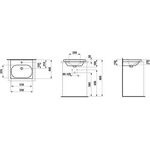 Laufen Aufsatzwaschtisch LUA 55x46cm m ÜL 1 HL-A weiß LCC
