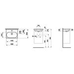 Laufen Handwaschbecken LUA 45x34cm unterbauf m ÜL 1 HL-A weiß LCC
