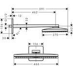 Kopfbr AXOR SHOWERSOLUTIONS 460/300 1jet brushed nickel