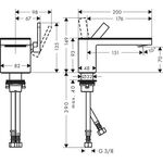EH-WT-MI 70 AXOR MYEDITION o Pl mit Push-Open Ablaufgarnitur chrom