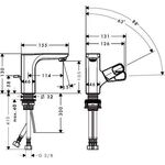 EH-WT-MI 110 AXOR URQUIOLA DN 15 f Handwachbecken m ZAG 1 1/4Zoll pol.