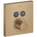 Thermostat SQUARE AXOR SHOWERSOLUTIONS UP für 2 Verbraucher brushed bronze