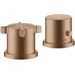 2-Loch Wannenrandarmatur AXOR CITTERIO E DN 15, mit Thermostat brushed red gold