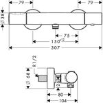 Brausethermostat AXOR CITTERIO M DN 15, Aufputz polished gold optic