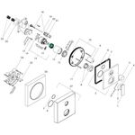 Einhebel-Wannenmischer AXOR CITTERIO Unterputz stainless steel optic
