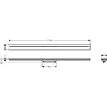 HG Fertigset AXOR Drain Duschr 1,2m z Wd-mon Stain steel optic