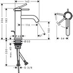 HG Einhebel-Waschtischmischer Tecturis S ComfortZone 110 Zugst. CoolStart ma-sw