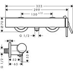 HG Einhebel-Brausemischer Tecturis S Aufputz mattschwarz