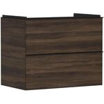 HG Waschtischunterschrank Xelu Q 780x605x475mm NB du Griff mattschwarz