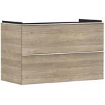 HG Waschtischunterschrank Xelu Q 980x605x475mm eiche natur Griff mattweiß