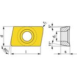 Wendeschneidplatte XPHT160408F-AL N20 Bearb.Alu.PROMAT - VPE: 10