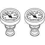 OV Thermometer-Umrüstsatz Optibal P rot und blau für DN 25-32, 2 Stück
