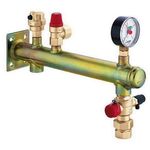 Caleffi Gefäß-Anschlussgruppe Fixcal 335 St 3/4Zollx3 b m Schnellkupplung bis 20