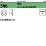 Schlitzmutter DIN 546 M12 Stahl galv.verz. 250 Stück - VPE: 250