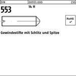 Gewindestift DIN 553 Schlitz/Spitze M8x 12 14 H 1000 Stück - VPE: 1000