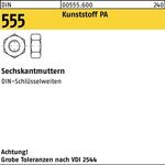 Sechskantmutter DIN 555 M12 Polyamid 100 Stück - VPE: 100
