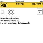 Verschlußschraube DIN 906 Innen-6kt R 3/4 Messing 25 Stück - VPE: 25
