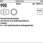Verschlußschraube DIN 910 Bund/Außen-6-kt G 1 3/4 A Stahl 1 Stück