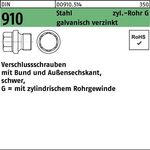 Verschlußschraube DIN 910 Bund/Außen-6-kt G 1/2 A Stahl galv.verz. 50St. - VPE: 50