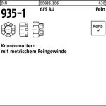 Kronenmutter DIN 935-1 M16x 1,5 6 50 Stück - VPE: 50