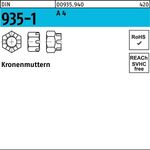 Kronenmutter DIN 935-1 M8 A 4 25 Stück - VPE: 25