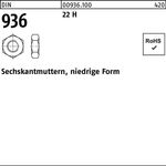 Sechskantmutter DIN 936 M20 22 H 50 Stück - VPE: 50