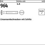 Linsensenkschraube DIN 964 Schlitz M5x 35 4.8 500 Stück - VPE: 500