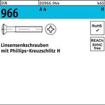 Linsensenkschraube DIN 966 Kreuzschlitz PH M2,5x 20-H A 4 1000 Stück - VPE: 1000