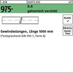 Gewindestange DIN 975 M33x 1000mm 8.8 galv.verz. 1 Stück