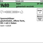 Spannschloss DIN 1480 offen 2Haken SP HH M6 Stahl 3.6 galv.verz. 1St.
