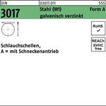 Schlauchschelle DIN 3017 W1 FormA 16- 27/12 C7 Stahl galv.verz. 50St. - VPE: 50
