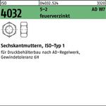 Sechskantmutter ISO 4032 M27 5-2 AD W7 feuerverz. 50 Stück - VPE: 50