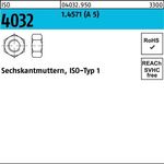 Sechskantmutter ISO 4032 M24 A 5 10 Stück - VPE: 10