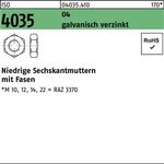 Sechskantmutter ISO 4035 niedrig Fasen M30 Automatenstahl galv.verz. 25St. - VPE: 25