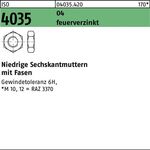 Sechskantmutter ISO 4035 niedrig Fasen M10 Automatenstahl feuerverz. 100St. - VPE: 100