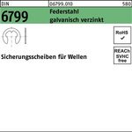 Sicherungsscheibe DIN 6799 f.Wellen 12 Federstahl galv.verz. 200 Stück - VPE: 200