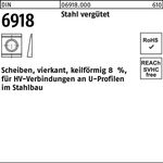 Unterlegscheibe DIN 6918 ÜH vierkant keilförmig 25 Stahl C45 1 Stück