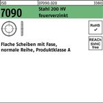 Unterlegscheibe ISO 7090 Fase 24 Stahl 200 HV feuerverz. 200 Stück - VPE: 200