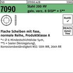 Unterlegscheibe ISO 7090 Fase 22 Stahl 200 HV galv.verz.+S 200 Stück - VPE: 200