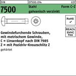 Gewindefurchendeschraube DIN 7500 LIKO PZ CM 5x40-Z Stahl galv.verz. 500St. - VPE: 500