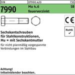 Sechskantschraube DIN 7990 CE Sechskantmutter M27x75 4.6 feuerverz. 10St. - VPE: 10