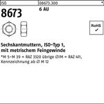 Sechskantmutter ISO 8673 M52x 1,5 6 Automatenstahl 1 Stück