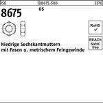 Sechskantmutter ISO 8675 Fasen M12x 1,5 5 100 Stück - VPE: 100